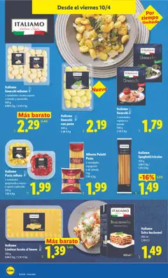 Vista previa Lidl folleto válido desde el 06.04.2026 | Página: 38 | Productos: Espinaca, Queso, Pasta, Lasaña