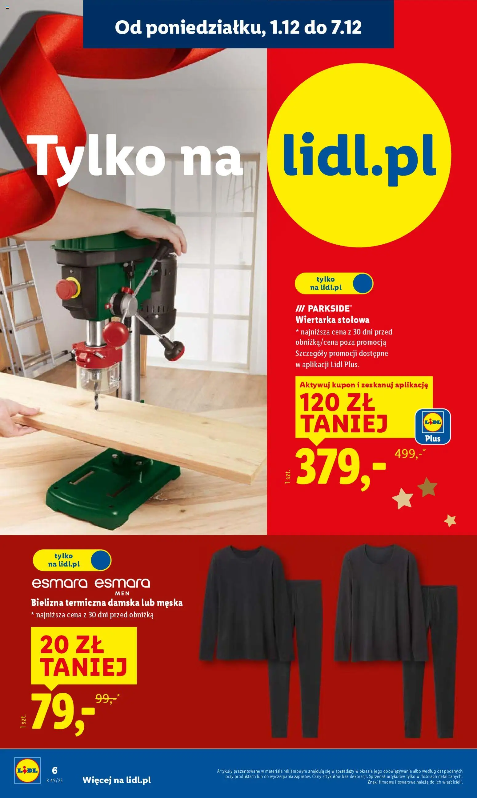 Lidl Gazetka - Cyber Monday od 01.12.2025 | Strona: 6 | Produkty: Bielizna