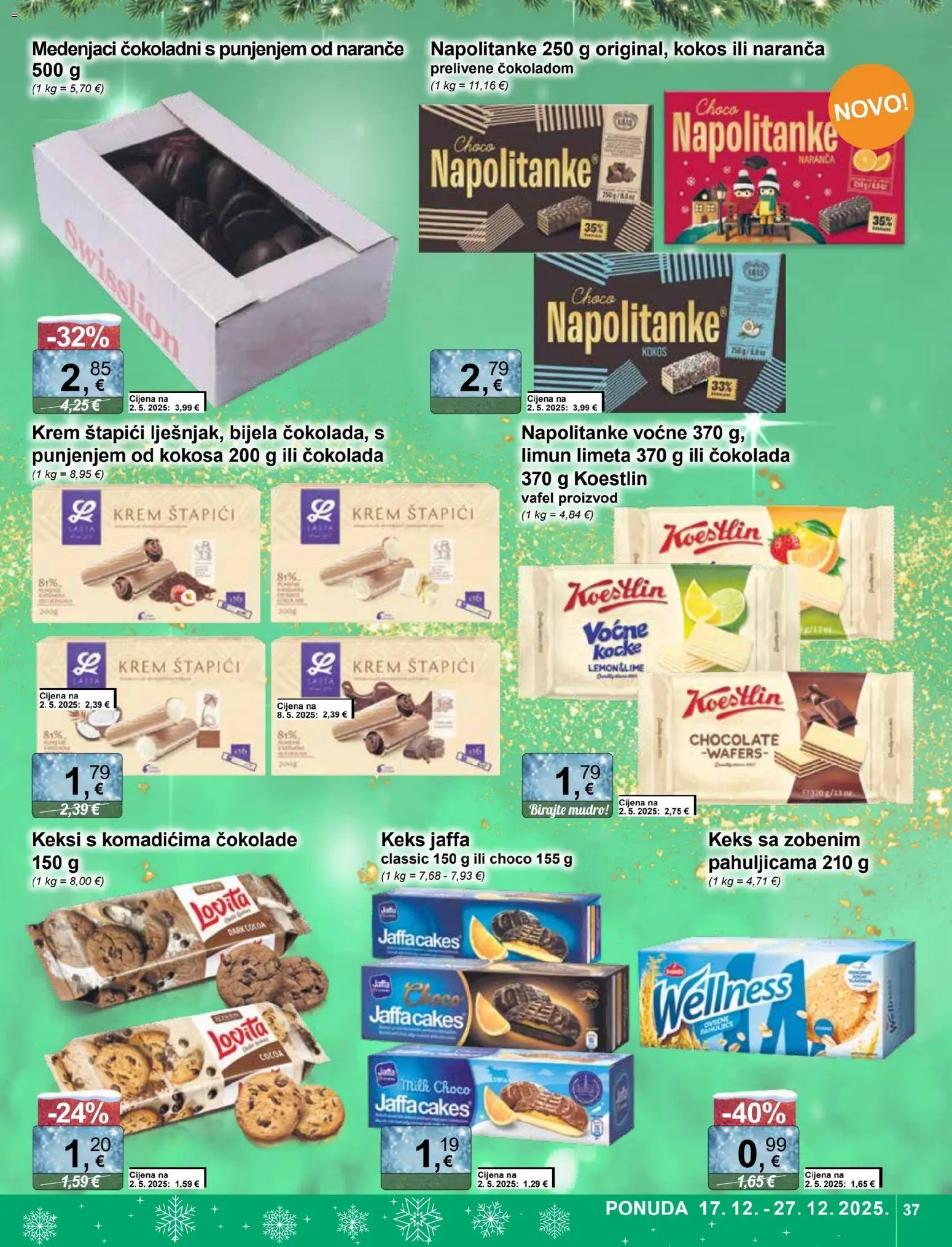 KTC katalog | vrijedi od 17.12.2025 | Stranica: 37 | Proizvodi: Keksi, Naranče, Keks, Štapići
