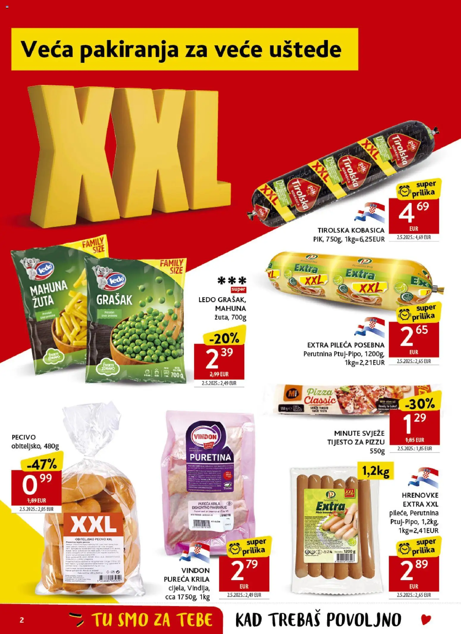 Konzum HR akciós ujság - amely érvényes a következő dátumtól: 08.04.2026 | Oldal: 2 | Termékek: Pizza