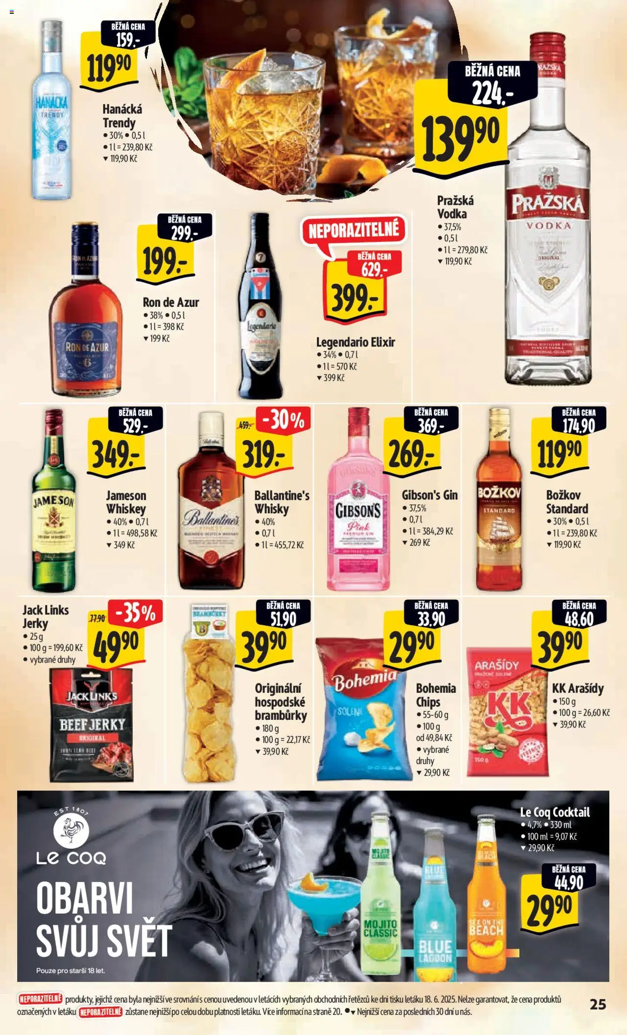 Albert leták - Hypermarket od 25.06.2025 | Strana: 34 | Produkty: Rum, Vodka, Arašídy, Jameson whiskey