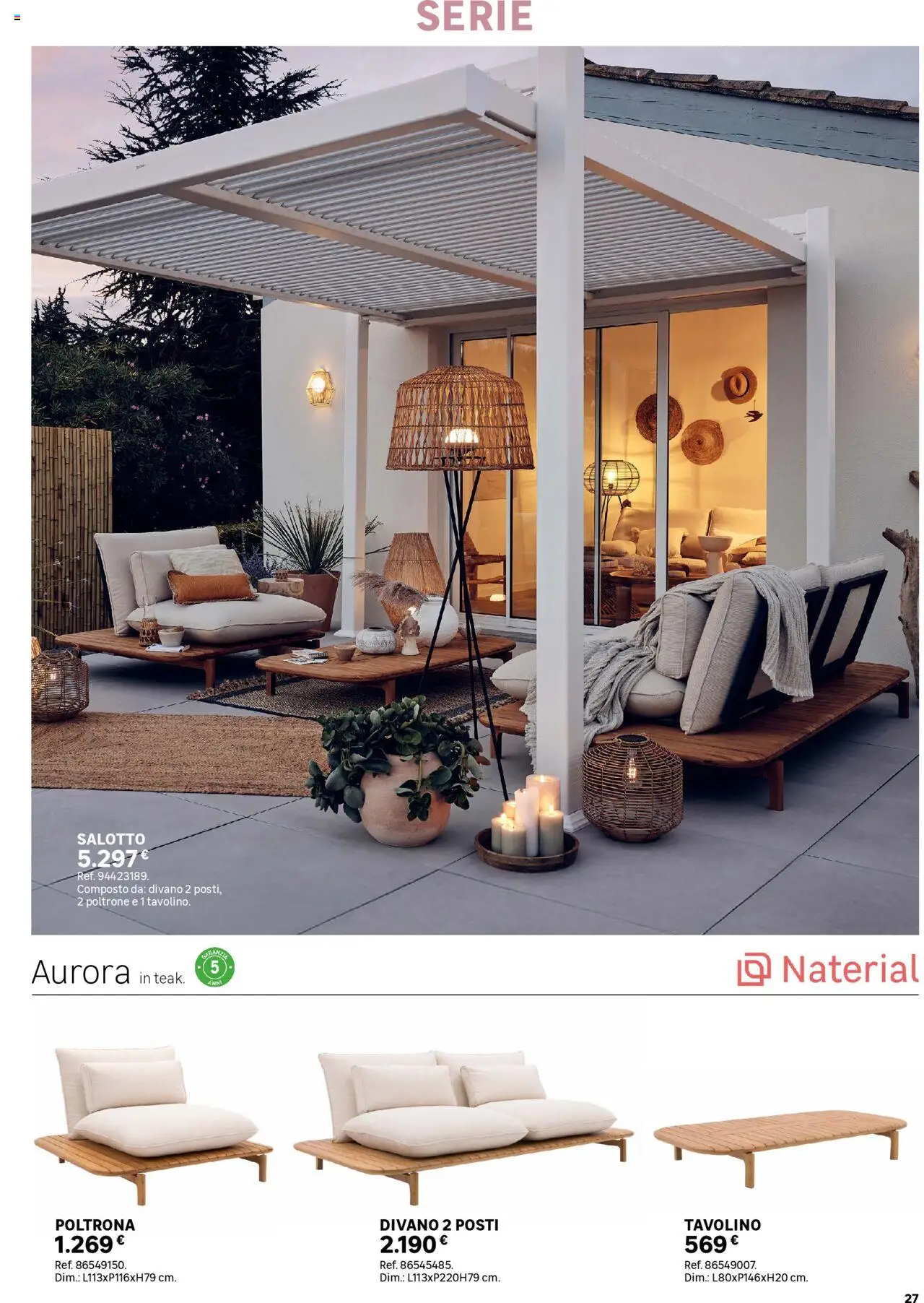 Volantino Leroy Merlin del 02.06.2025 | Pagina: 27 | Prodotti: Tavolino, Divano, Poltrona
