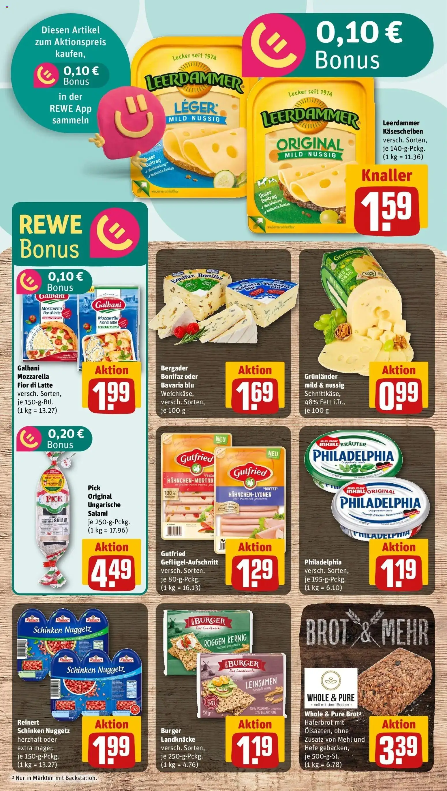Rewe Prospekt Neumünster	 – gültig ab 09.03.2026 | Seite: 9 | Produkte: Burger, Pasta, Salami, Schinken