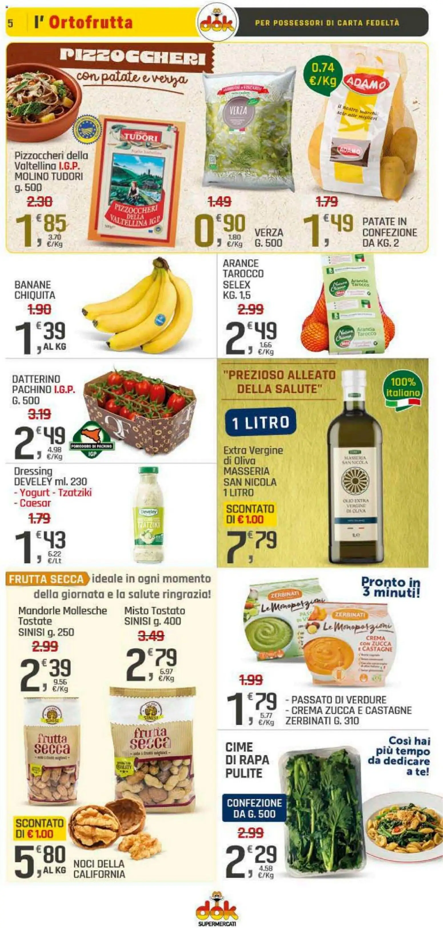 Volantino DOK del 22.01.2026 | Pagina: 5 | Prodotti: Yogurt, Frutta, Pomodoro, Arancia