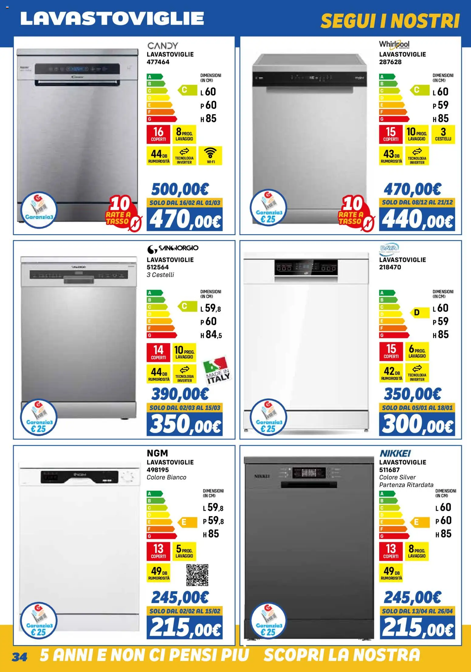 Volantino Orizzonte Elettrodomestici catalogo del 01.11.2025 | Pagina: 34 | Prodotti: Lavastoviglie