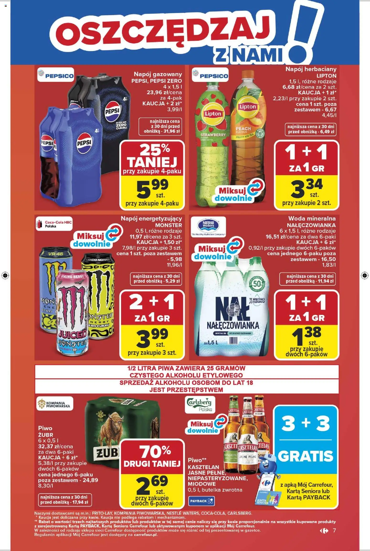 Carrefour gazetka od 13.04.2026 | Strona: 9 | Produkty: Karta, Pepsi, Piwo, Woda