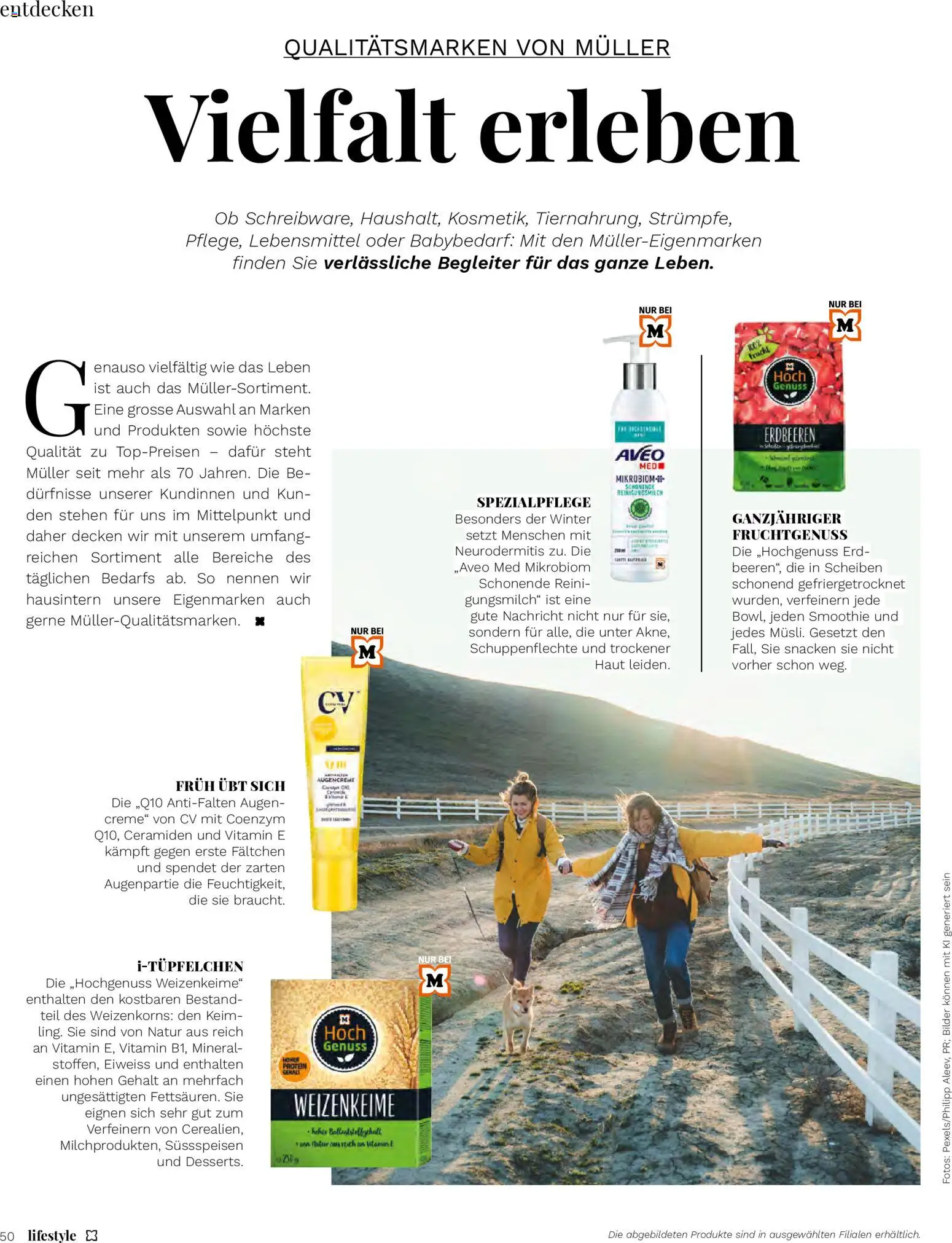 Müller Magazin – gültig ab 15.01.2026 | Seite: 50 | Produkte: Erdbeeren, Creme