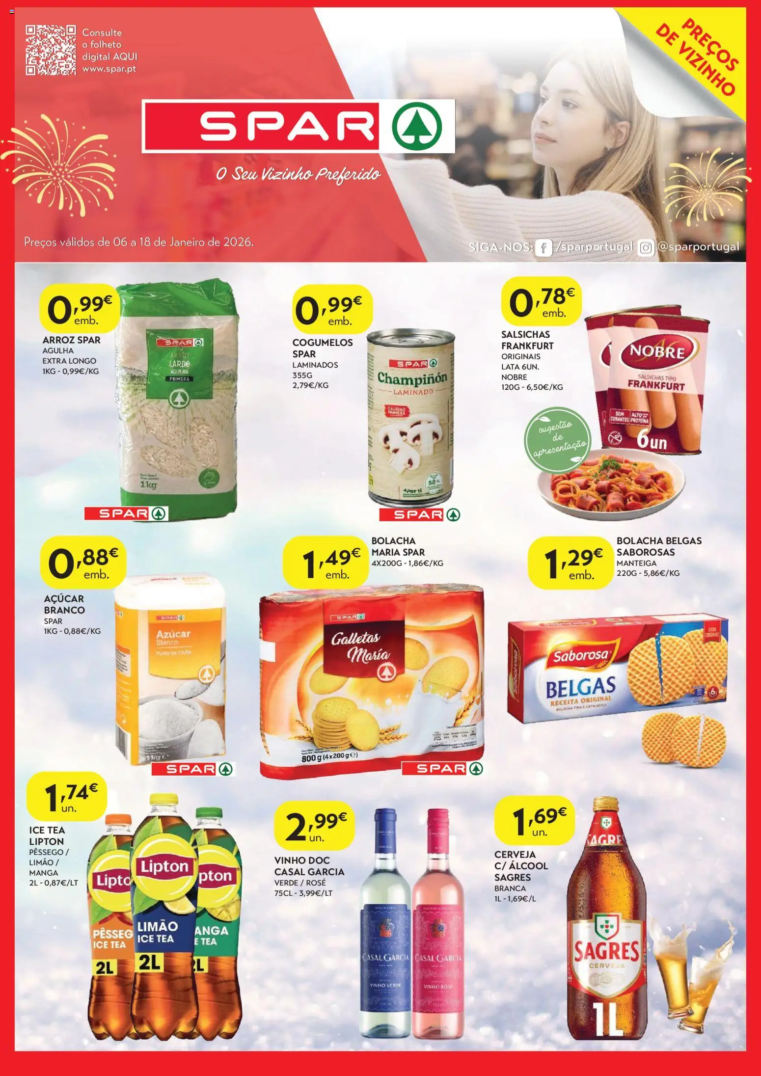 Spar - folheto │ válido de 06.01.2026 | Página: 1 | Produtos: Manteiga, Cerveja, Açúcar, Proteina
