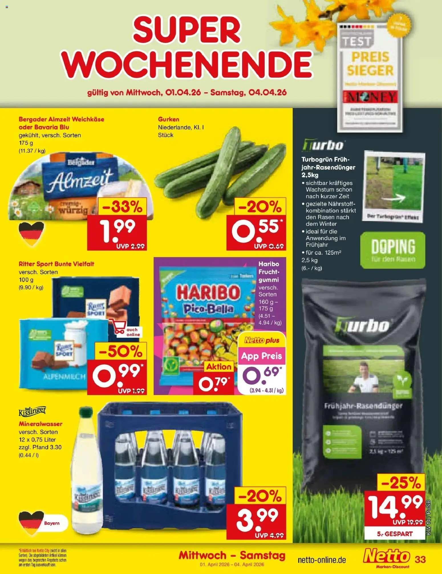 Netto Marken-Discount Prospekt Regensburg	 – gültig ab 30.03.2026 | Seite: 41 | Produkte: Haribo, Ritter sport, Mineralwasser, Gurken