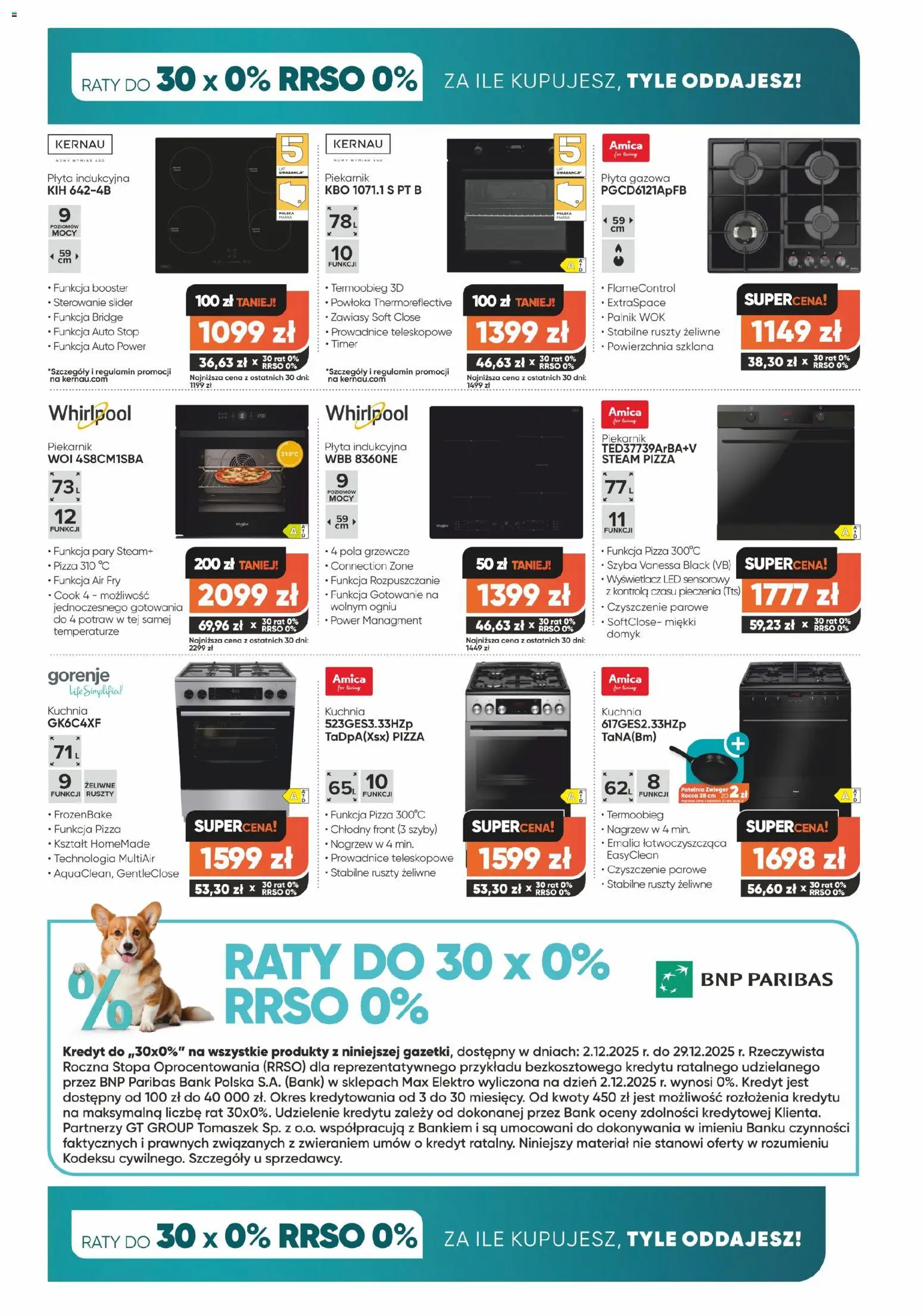 Max elektro Gazetka od 02.12.2025 | Strona: 11 | Produkty: Płyta indukcyjna, Piekarnik, Pizza, Patelnia