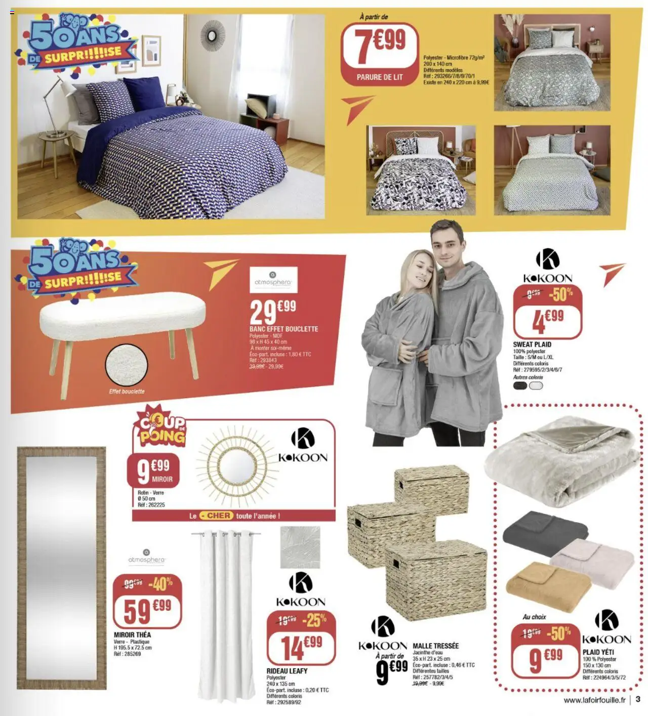 {H1} | Page: 3 | Produits: Parure de lit, Lit, Miroir, Sweat plaid