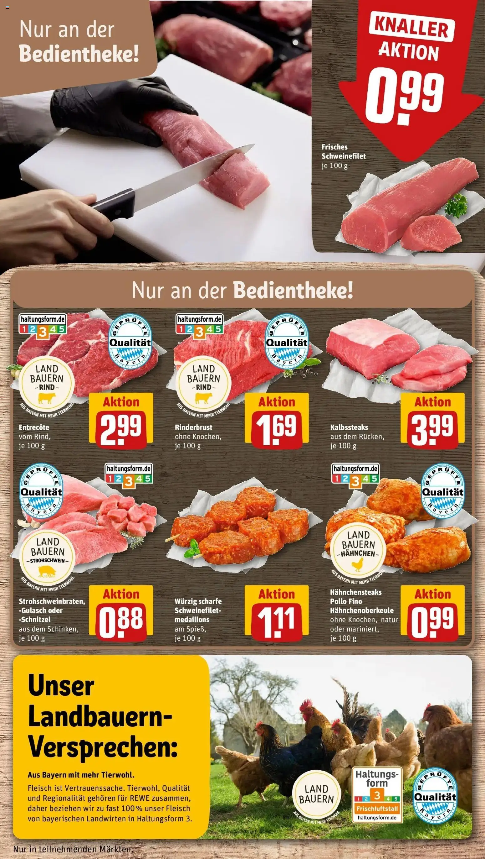 Rewe Prospekt Bad Rodach	 – gültig ab 09.03.2026 | Seite: 10 | Produkte: Hahnchen, Schweinefilet, Gulasch, Fleisch