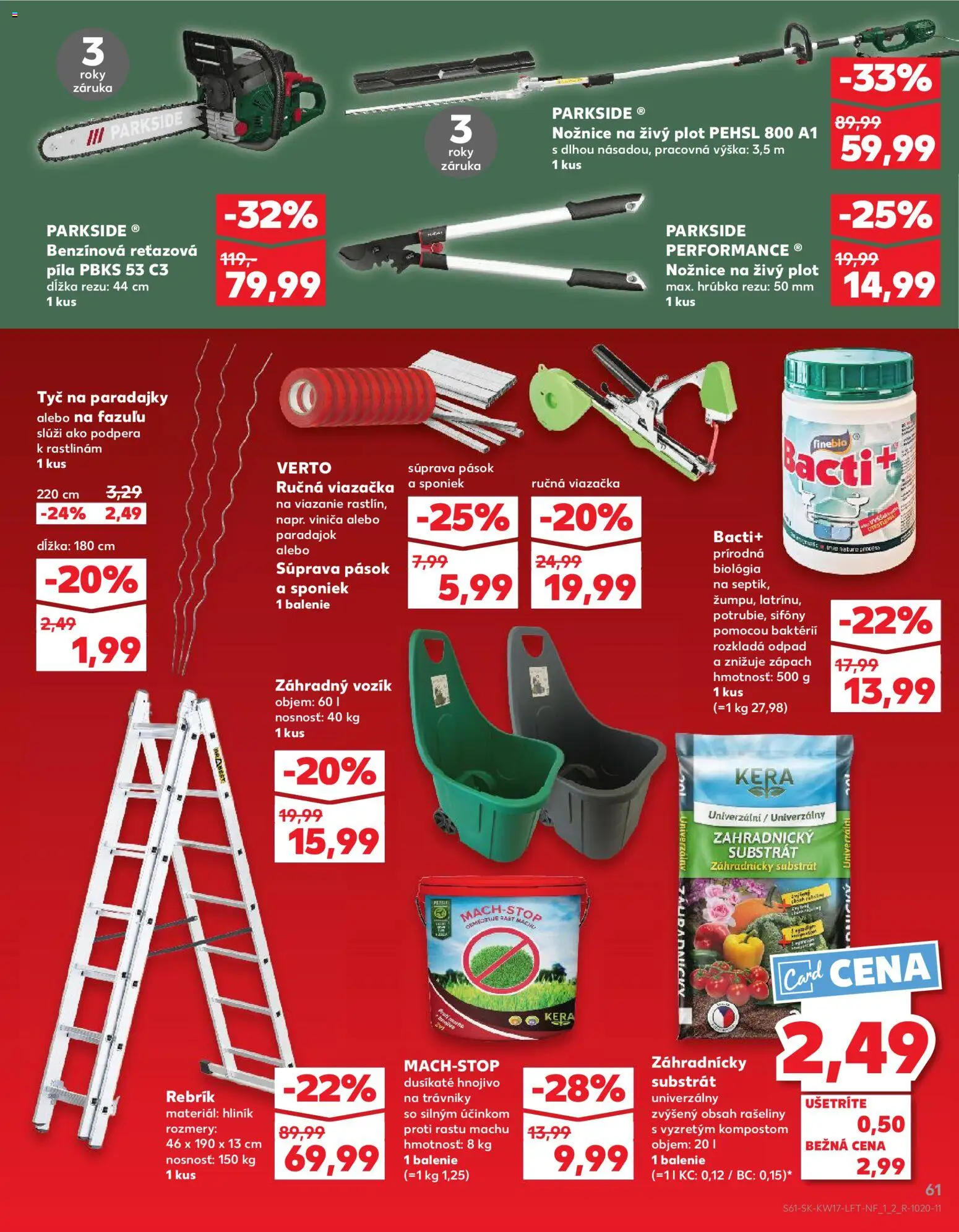 Kaufland SK akciós ujság - amely érvényes a következő dátumtól: 23.04.2026 | Oldal: 61 | Termékek: Parkside, Só