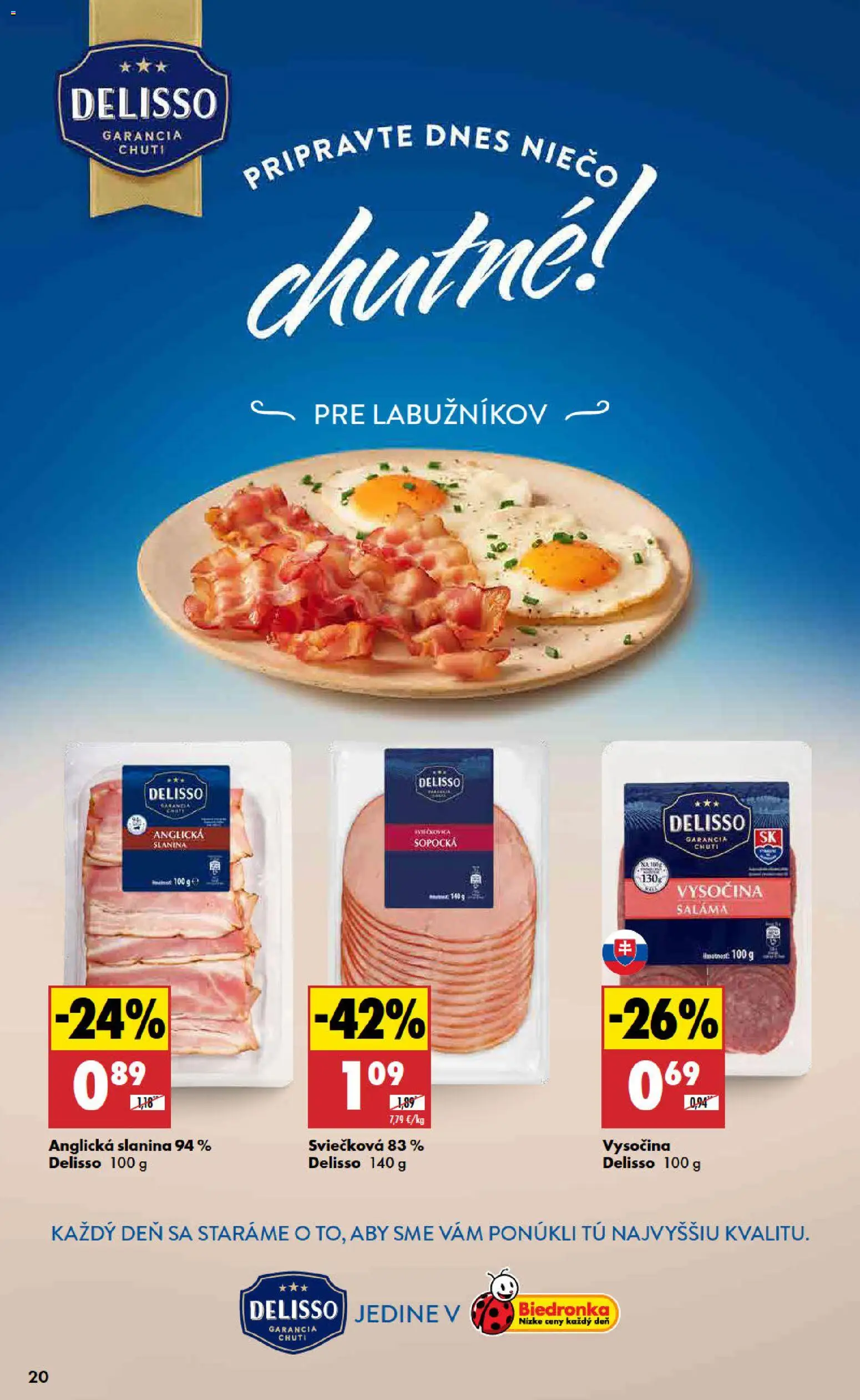 Nové Biedronka akcie – leták je platný od 15.01.2026 | Strana: 20 | Produkty: Saláma, Slanina