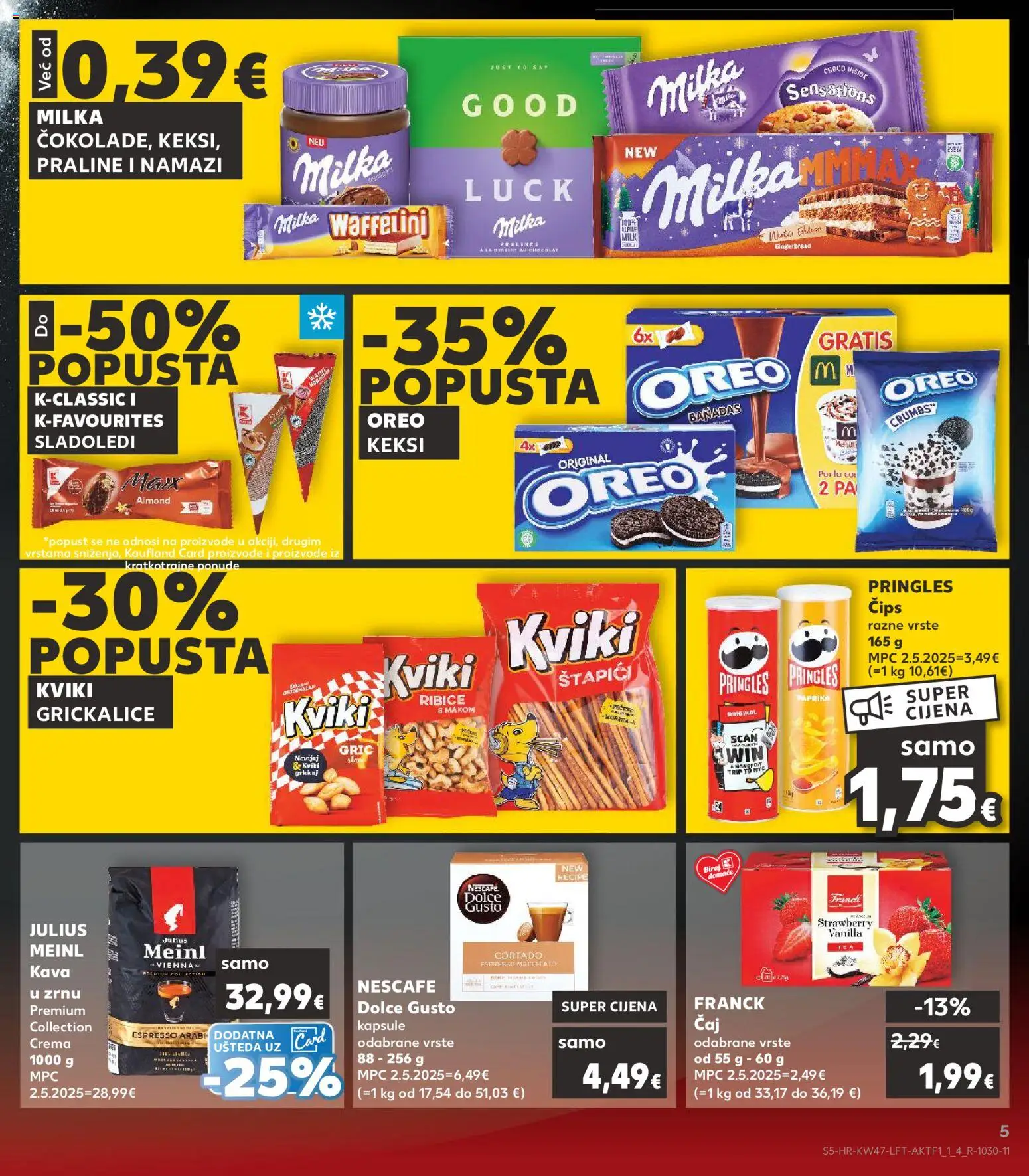 Kaufland katalog | vrijedi od 19.11.2025 | Stranica: 5 | Proizvodi: Dolce Gusto, Kava, Pringles, Dolce Gusto kapsule