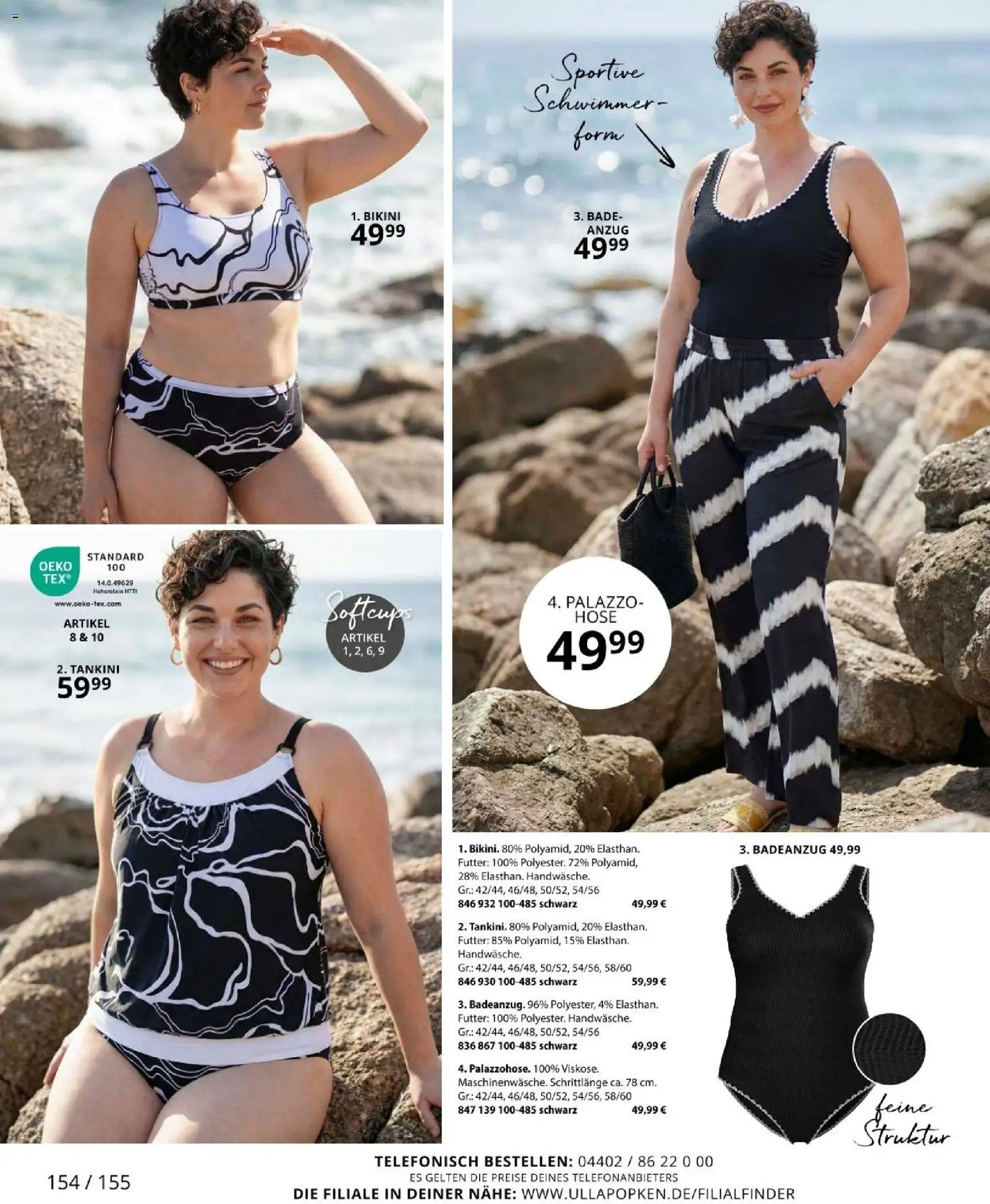 Ulla Popken akciós ujság - amely érvényes a következő dátumtól: 01.05.2026 | Oldal: 154 | Termékek: Bikini, Tankini