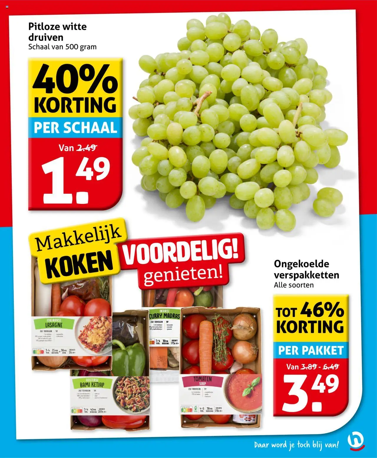 {H1} | Pagina: 9 | Producten: Tomaten, Schaal, Lasagne, Druiven