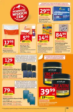 Pogląd oferty "Auchan Gazetka - Pewność niskich cen Hipermarket" - ważna od 30.10.2025 | Strona: 35 | Produkty: Kabel, Walizka, USB, Walizki