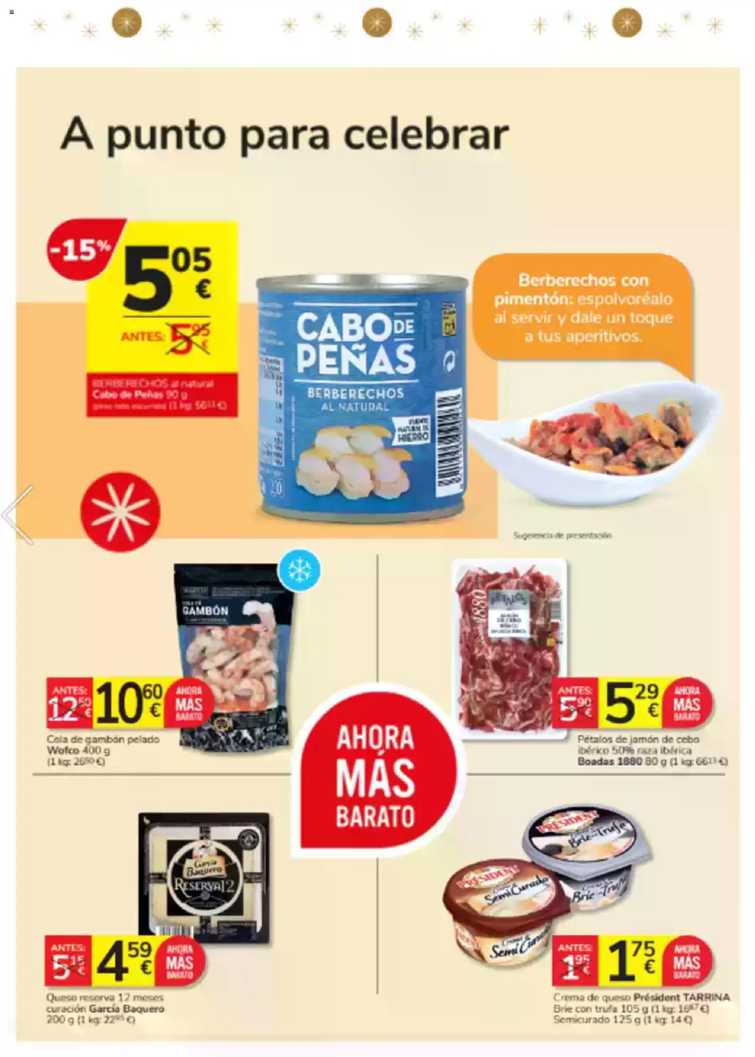 Consum folleto │ válido desde el 20.11.2025 | Página: 2 | Productos: Berberechos, Queso, Jamón, Crema