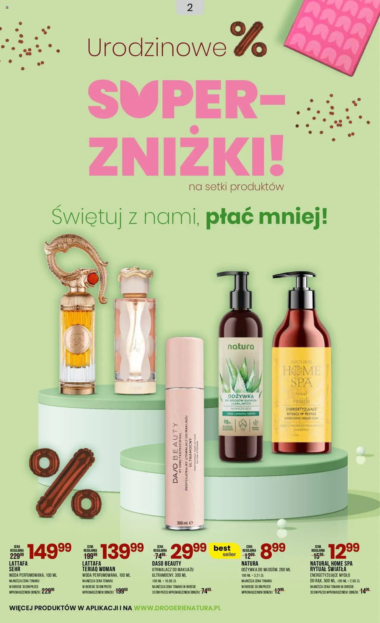 Drogerie Natura Gazetka od 03.10.2025 | Strona: 2 | Produkty: Mydło w płynie, Odżywka, Fixer, Woda