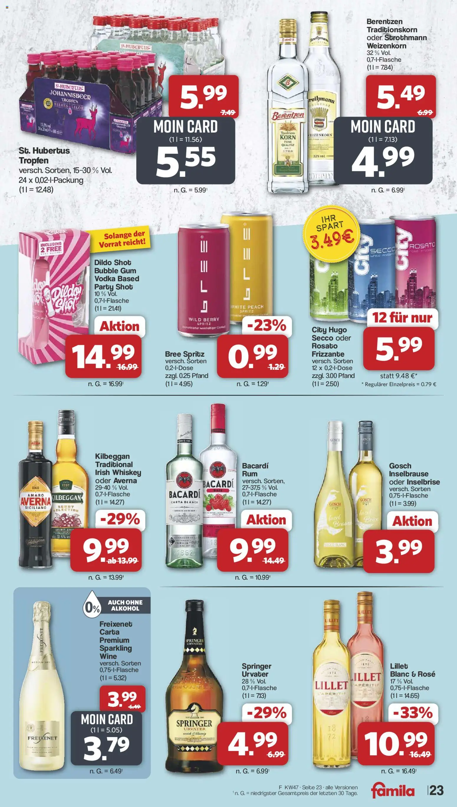Famila Nordwest - Black Friday – gültig ab 17.11.2025 | Seite: 22 | Produkte: Freixenet, Bree, Hugo, Berentzen