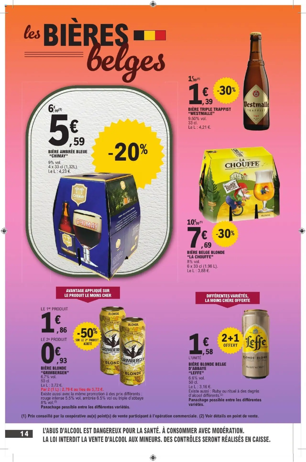 {H1} | Page: 14 | Produits: Bière blonde, Bière