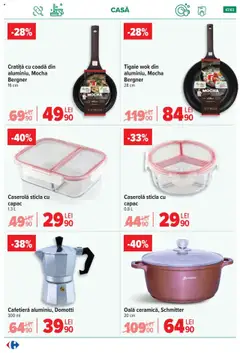 Noul catalog Carrefour – valabil de la 17.09.2025 | Pagină: 47 | Produse: Tigaie, Cratiță, Cafetieră, Oală