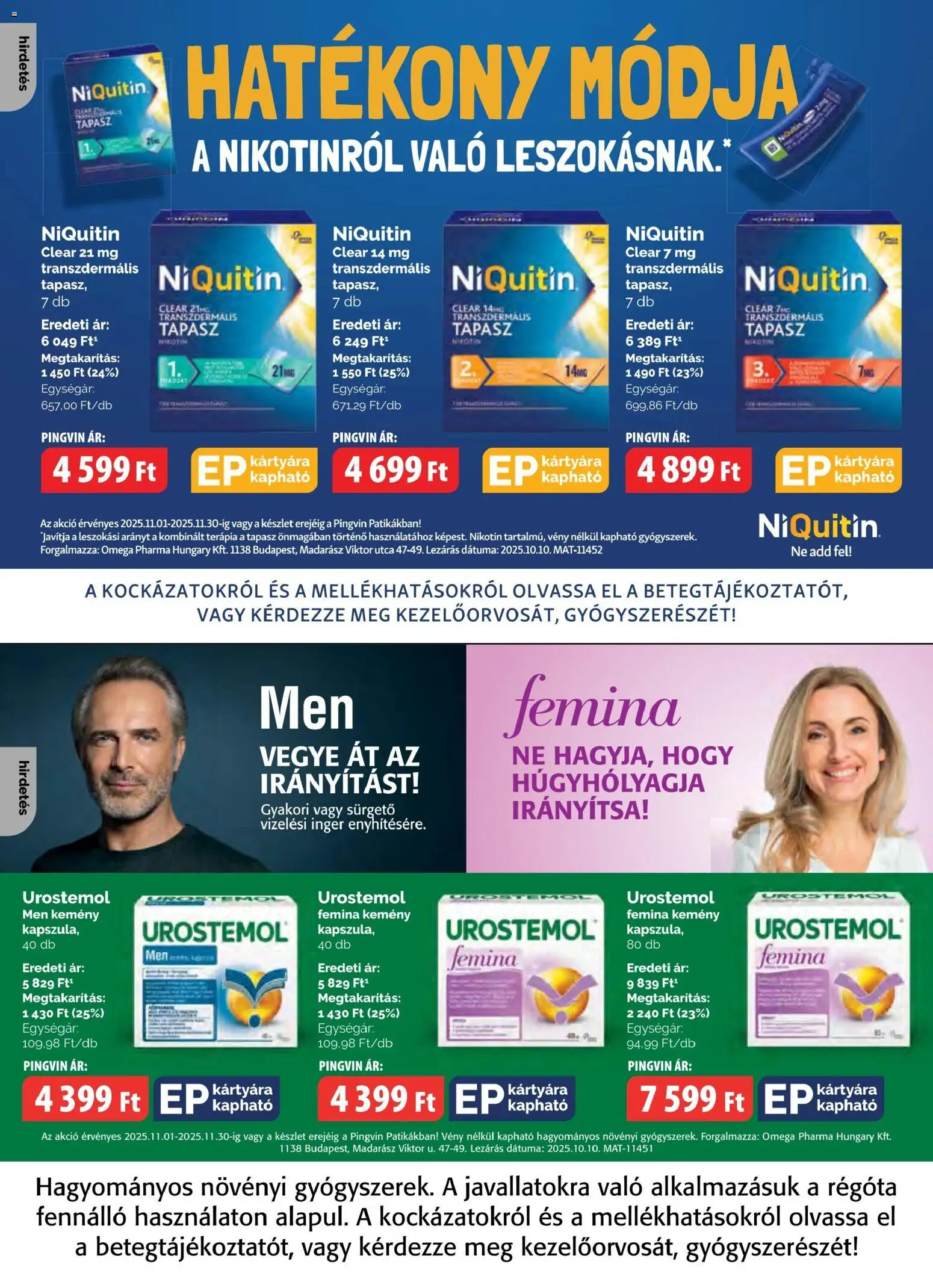 Pingvin Patika akciós ujság - amely érvényes a következő dátumtól: 01.11.2025 | Oldal: 10