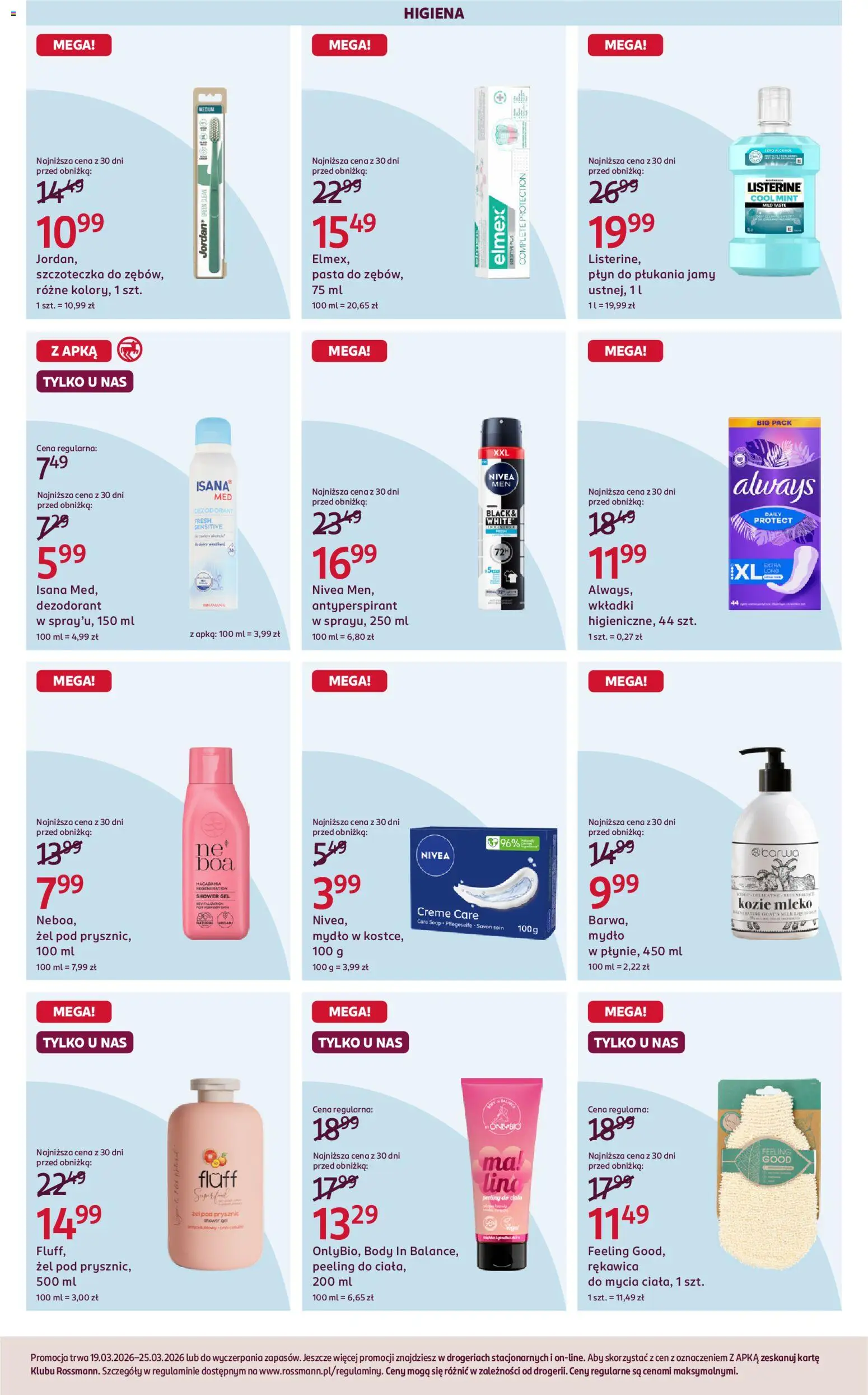 Rossmann gazetka od 19.03.2026 | Strona: 3 | Produkty: Body, Żel pod prysznic, Dezodorant, Antyperspirant