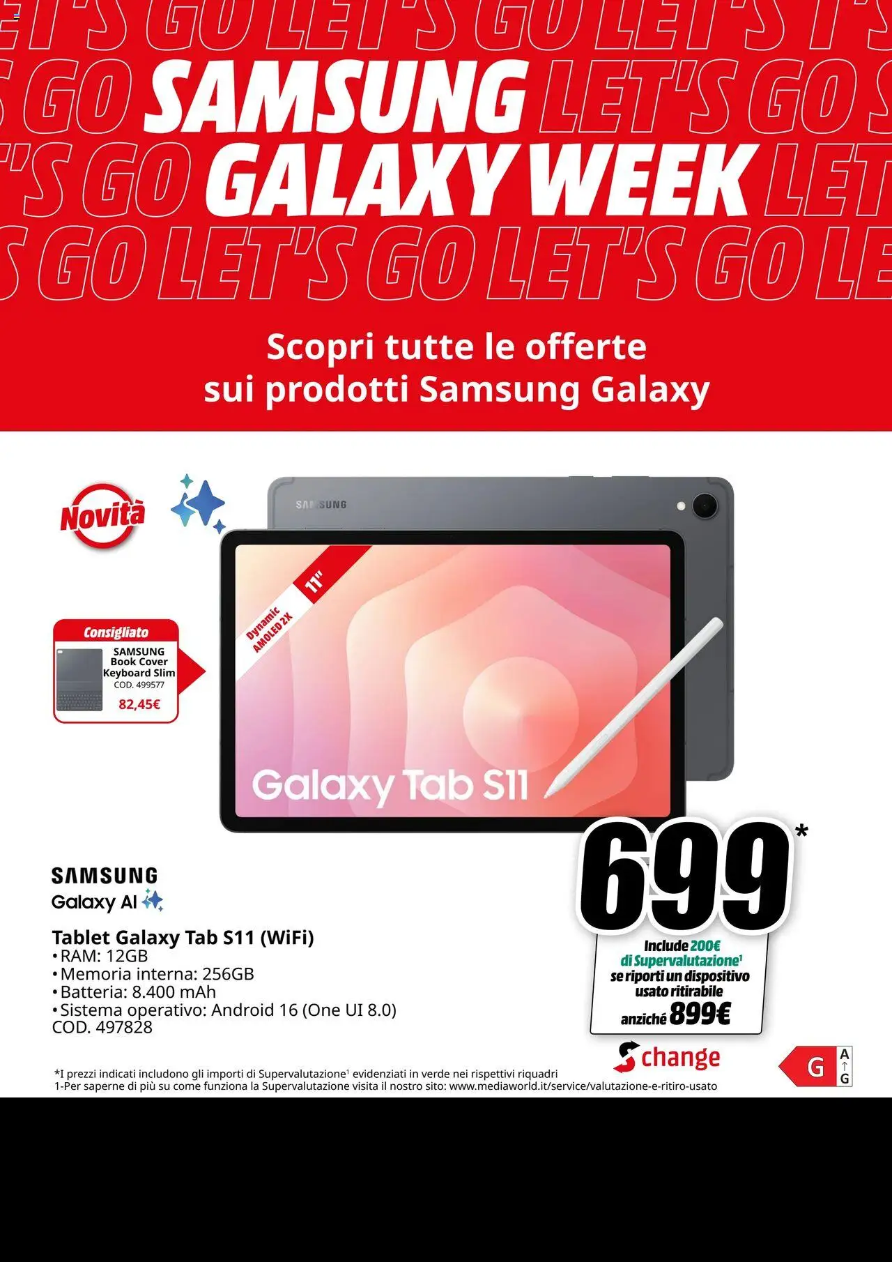 Volantino Media World del 22.09.2025 | Pagina: 8 | Prodotti: Samsung Galaxy, Tablet, Batteria, Samsung