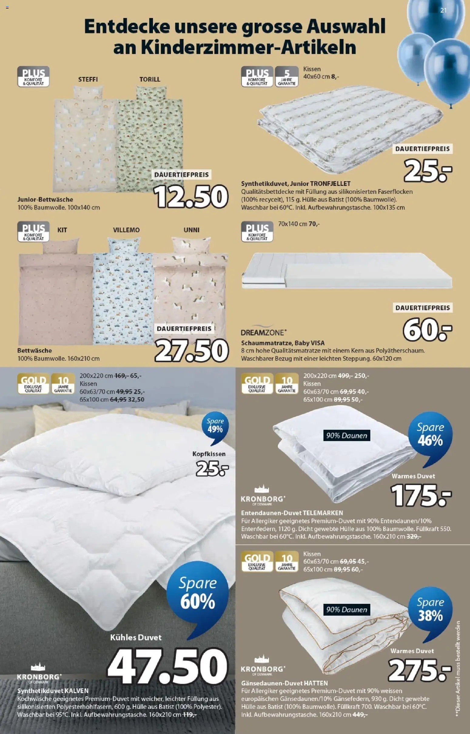 JYSK aktionen – gültig ab 17.03.2026 | Seite: 21 | Produkte: Kissen, Kopfkissen, Hülle, Bettwäsche