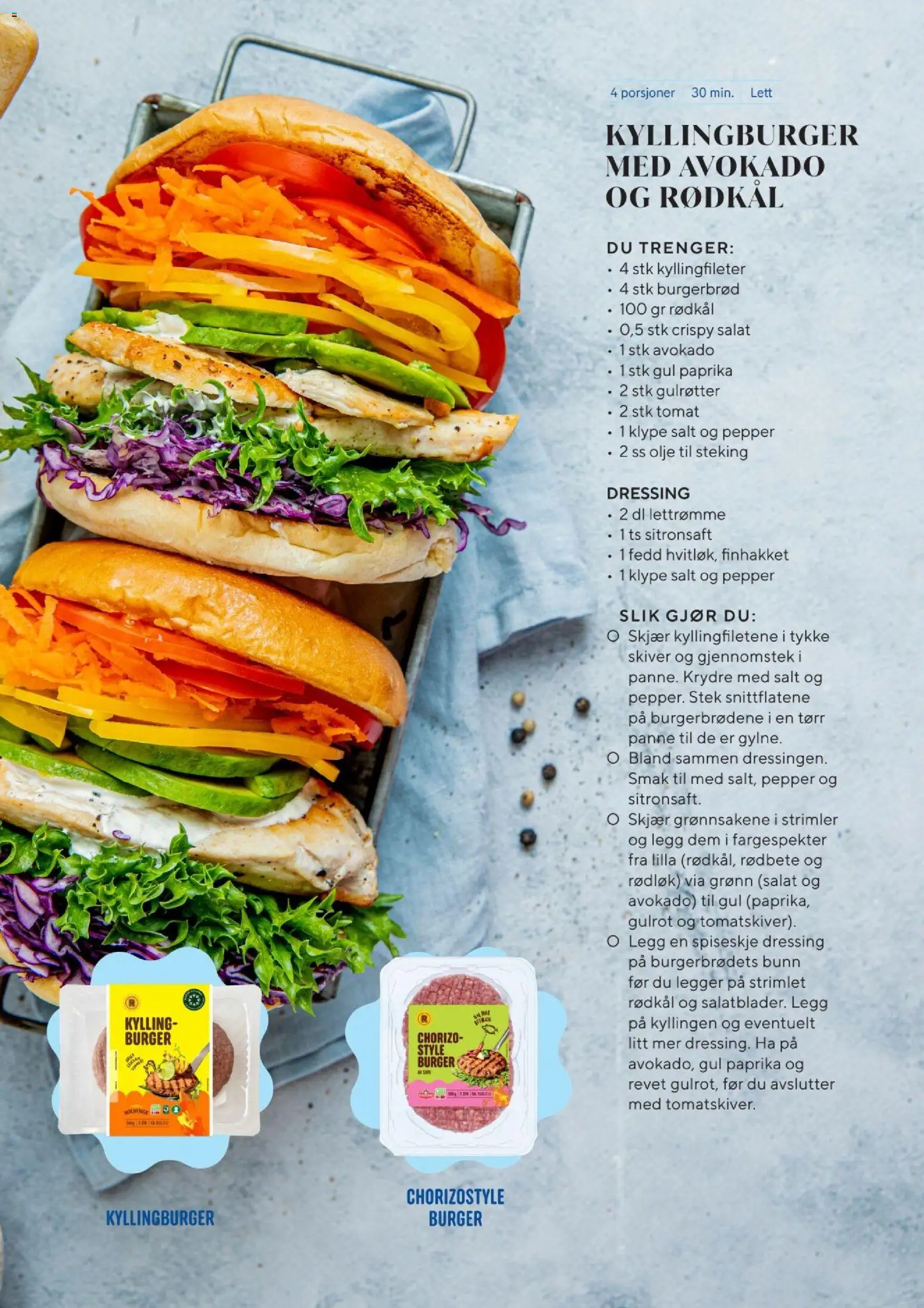 {H1} | Side: 9 | Produkter: Svin, Paprika, Dressing, Налокітники