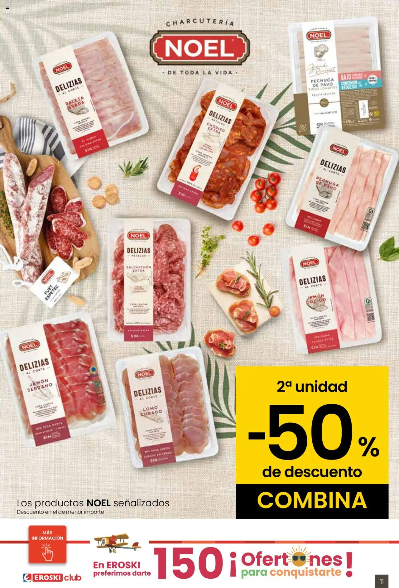 Eroski folleto │ válido desde el 29.05.2025 | Página: 11 | Productos: Jamón serrano, Jamón, Jamón cocido