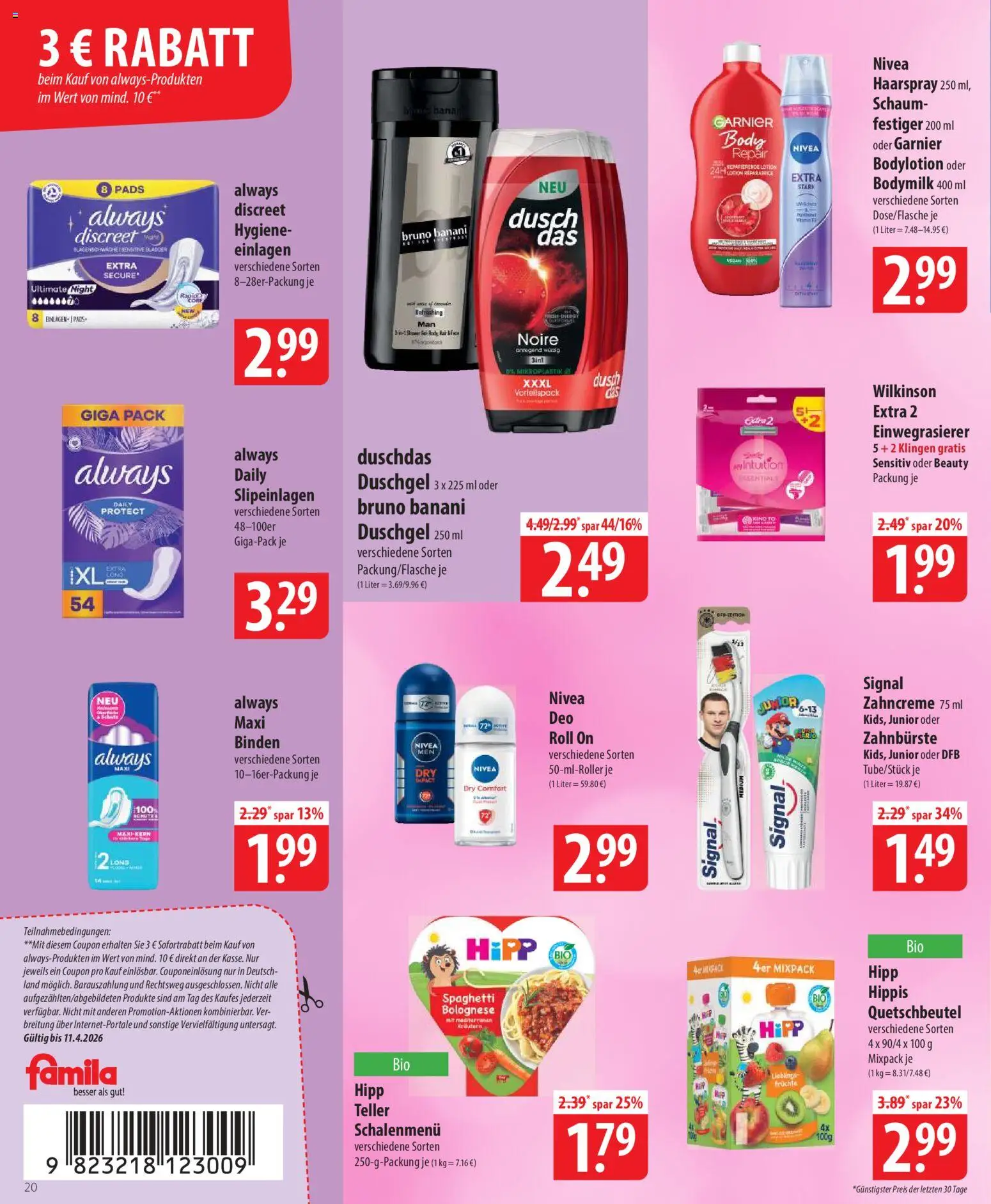 Famila Prospekt 	 | 07.04.2026 | Wie erhält man einen begrenzten Rabatt? | Deutschland