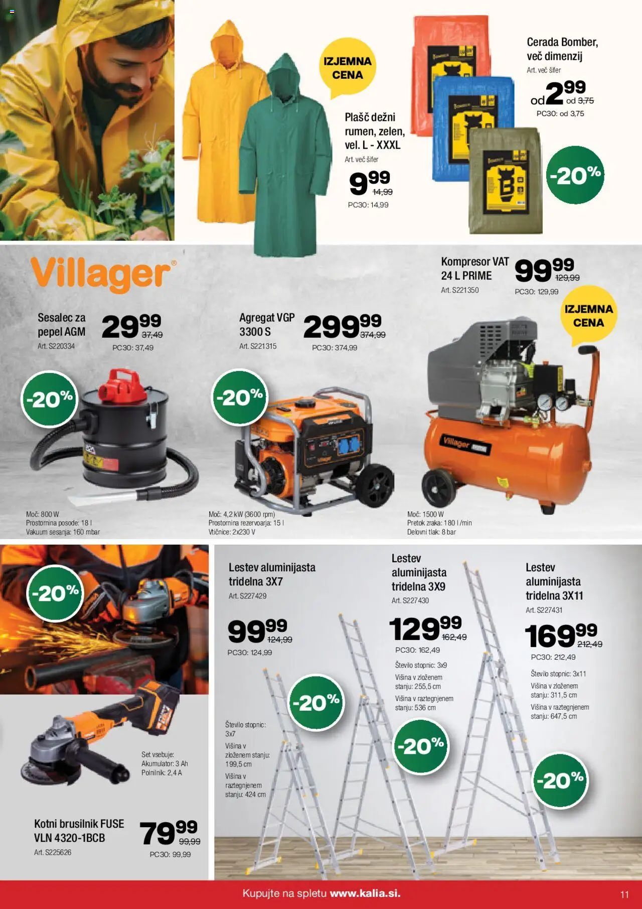 Novi Kalia katalog ponudbe – veljaven od 20.10.2025 | Stran: 11 | Izdelki: Sesalec, Akumulator, Polnilnik, Plasc