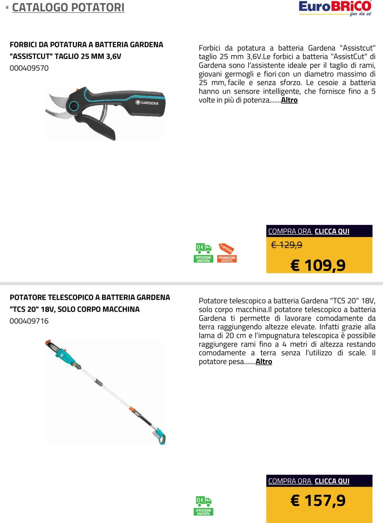 Volantino Eurobrico del 23.07.2025 | Pagina: 14 | Prodotti: Batteria, Terra