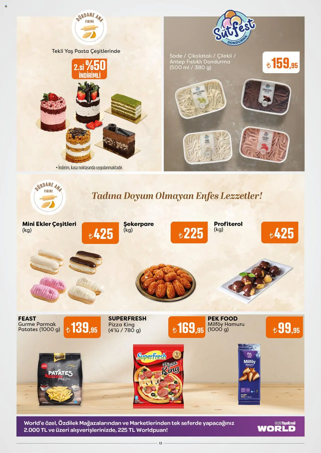 Özdilek Katalog - 13.08.2025 tarihinden itibaren geçerlidir | Sayfa: 12 | Ürünler: Dondurma, Patates, Kasa, Fırın