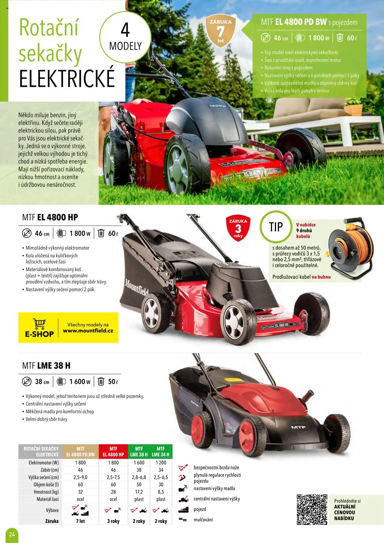 Mountfield katalog 2025 od 16.04.2025 | Strana: 24 | Produkty: Kabel, Prodlužovací kabel, Modely, Kola