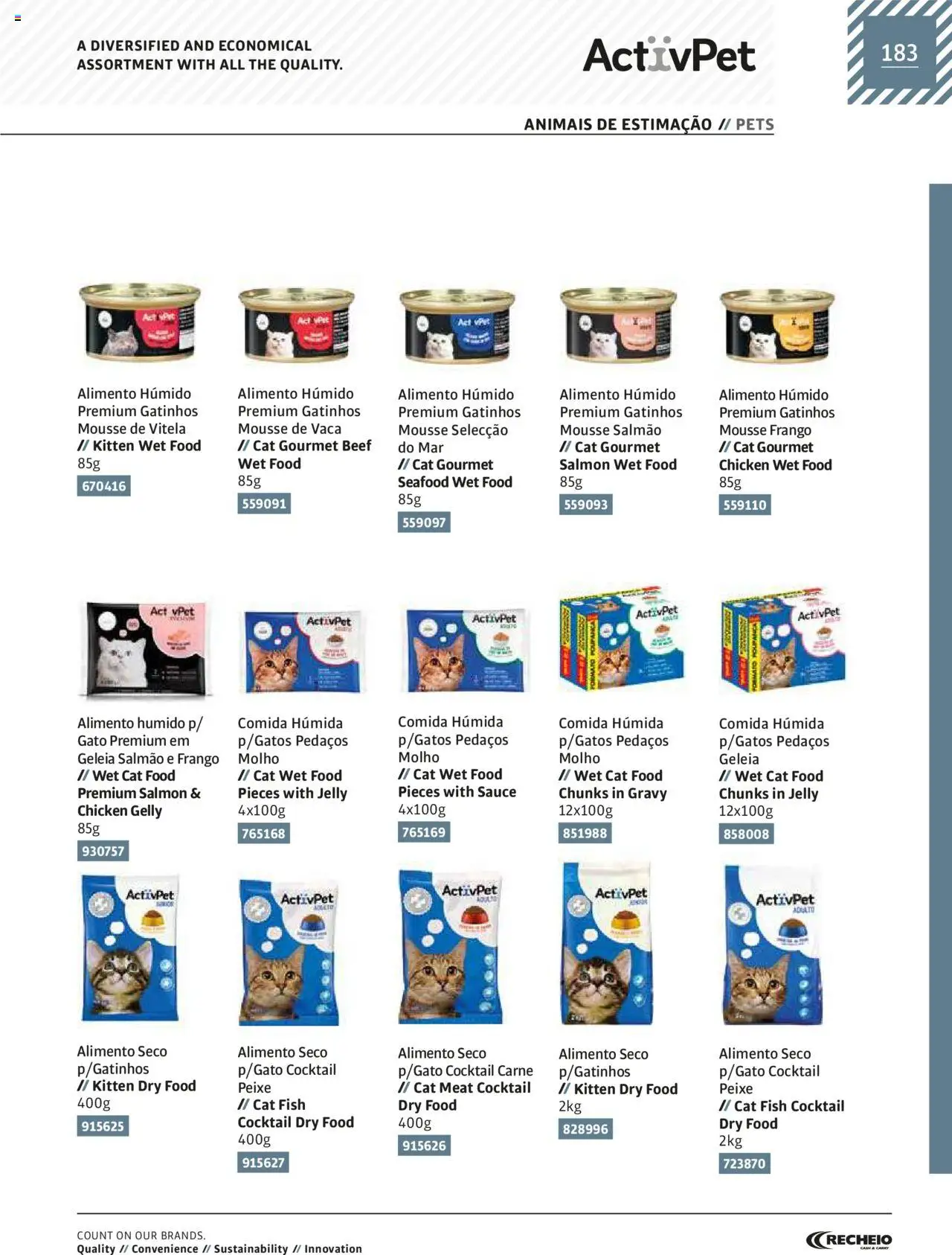 Recheio AS NOSSAS MARCAS │ válido de 19.12.2023 | Página: 183 | Produtos: Vitela, Salmão, Peixe, Carne