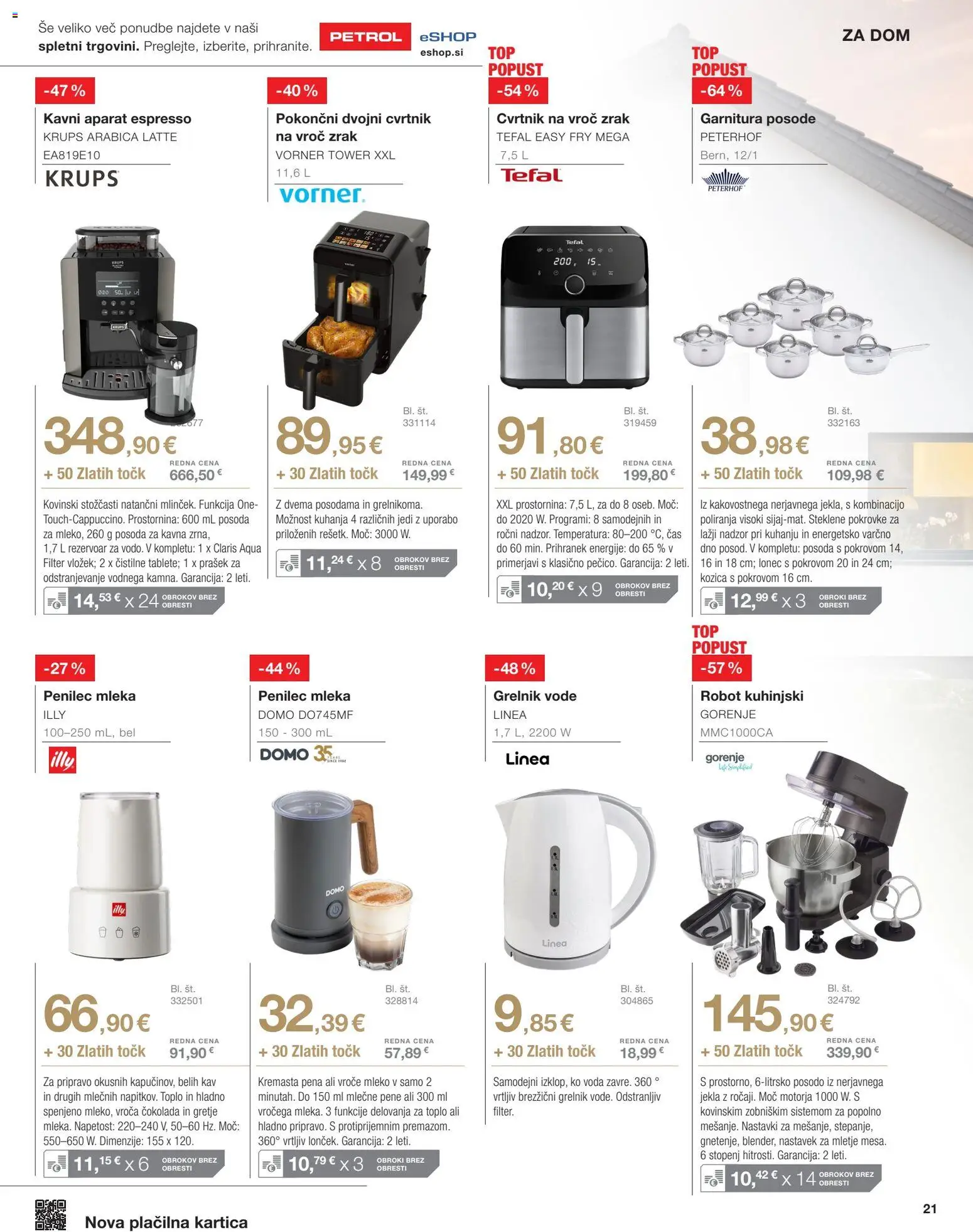 Novi Petrol katalog ponudbe – veljaven od 04.11.2025 | Stran: 18 | Izdelki: Robot, Mleko, Cokolada, Grelnik vode