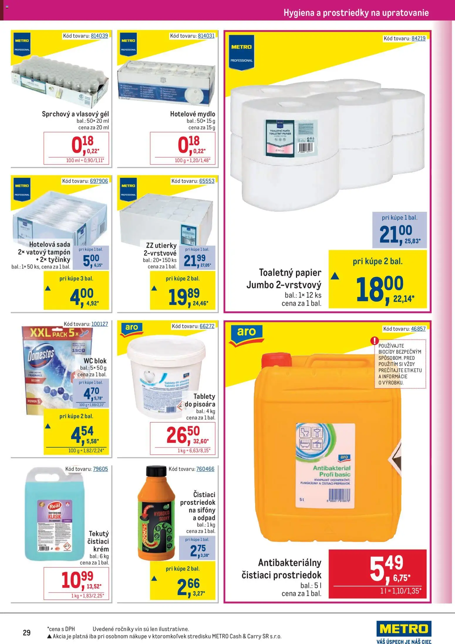 Nové Metro akcie – leták je platný od 19.11.2025 | Strana: 29 | Produkty: Wc, Toaletný papier, Wc blok, Domestos