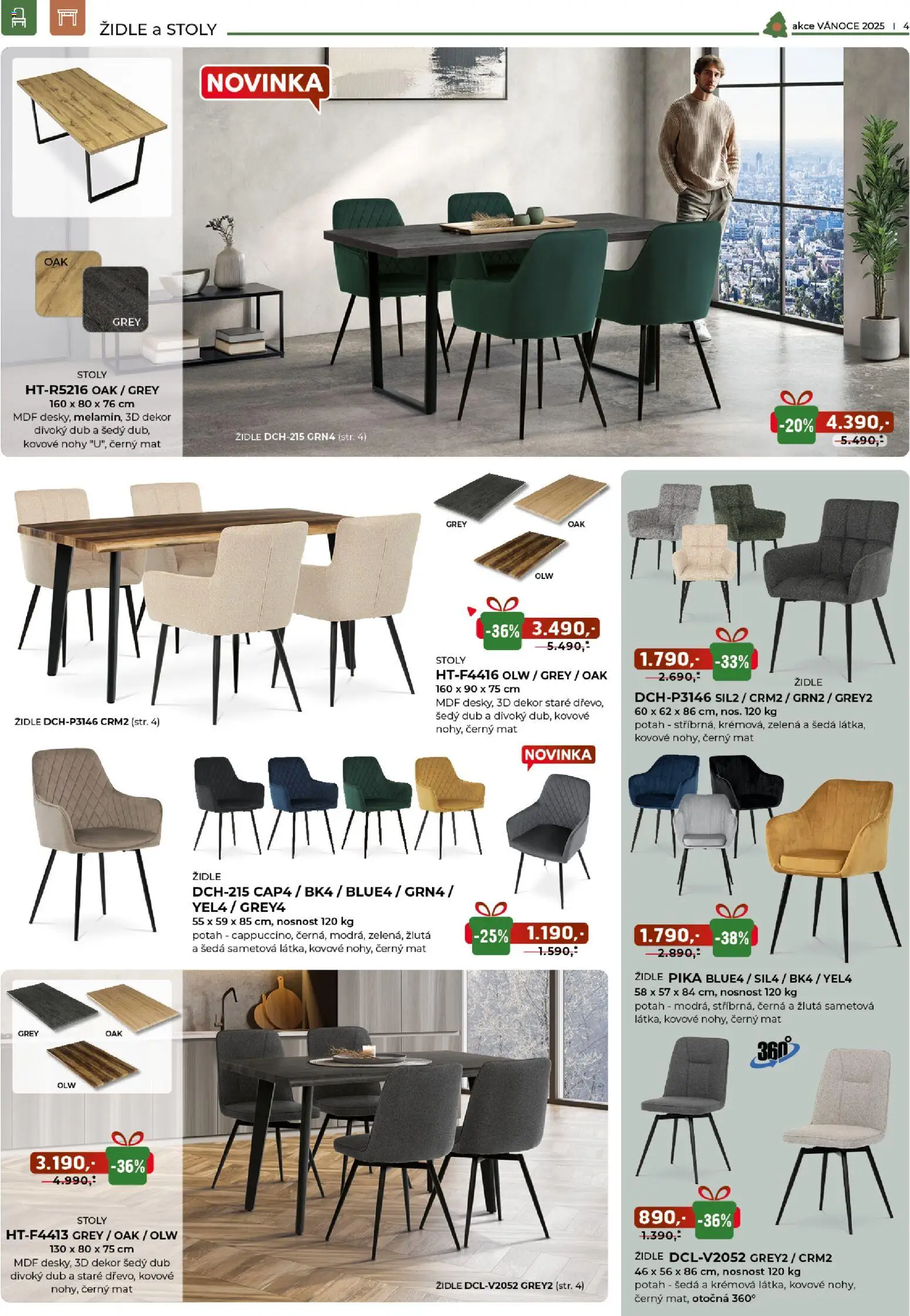 Jamall nábytek leták - Vánoce od 05.11.2025 | Strana: 4 | Produkty: Židle