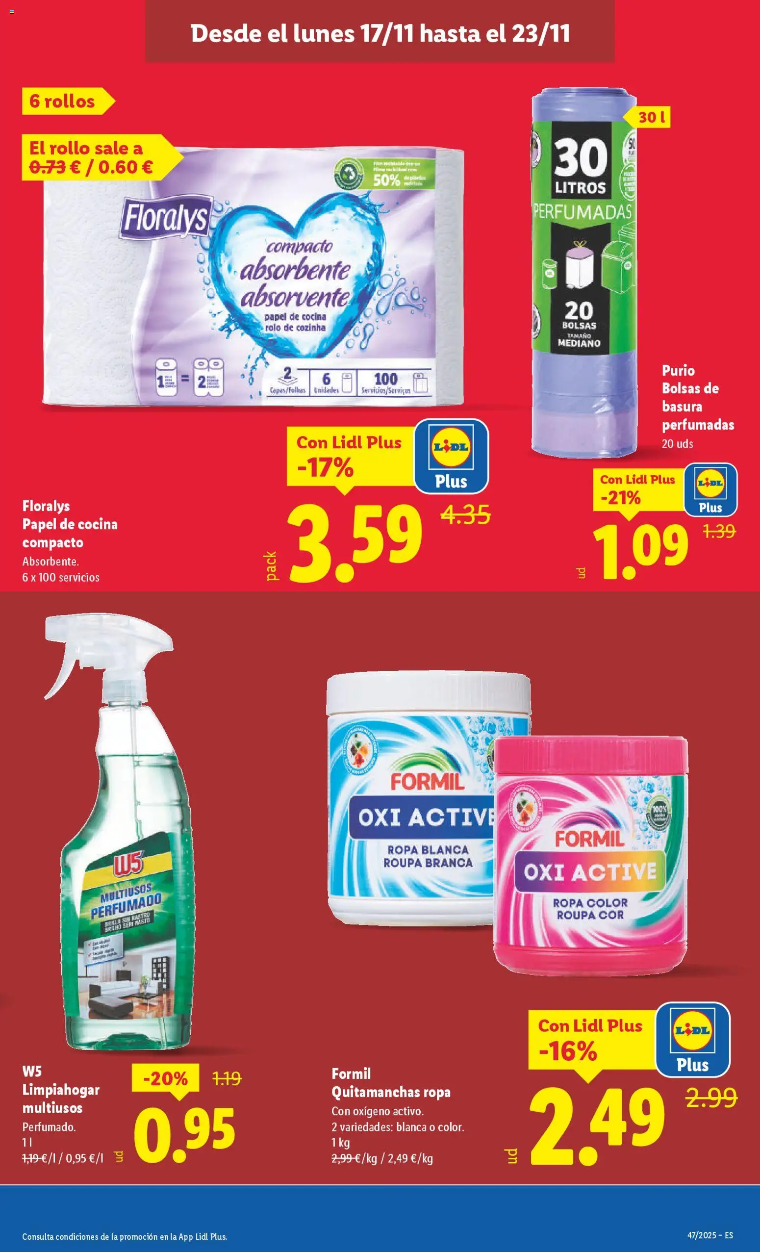 Lidl folleto │ válido desde el 17.11.2025 | Página: 17 | Productos: Quitamanchas, Ropa, Cocina