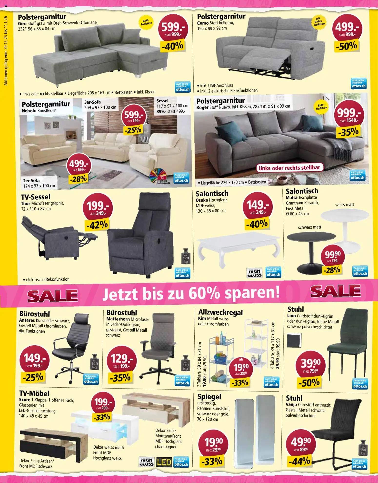 Otto's Aktionen – gültig ab 29.12.2025 | Seite: 10 | Produkte: Kissen, Stuhl, Spiegel, Bett