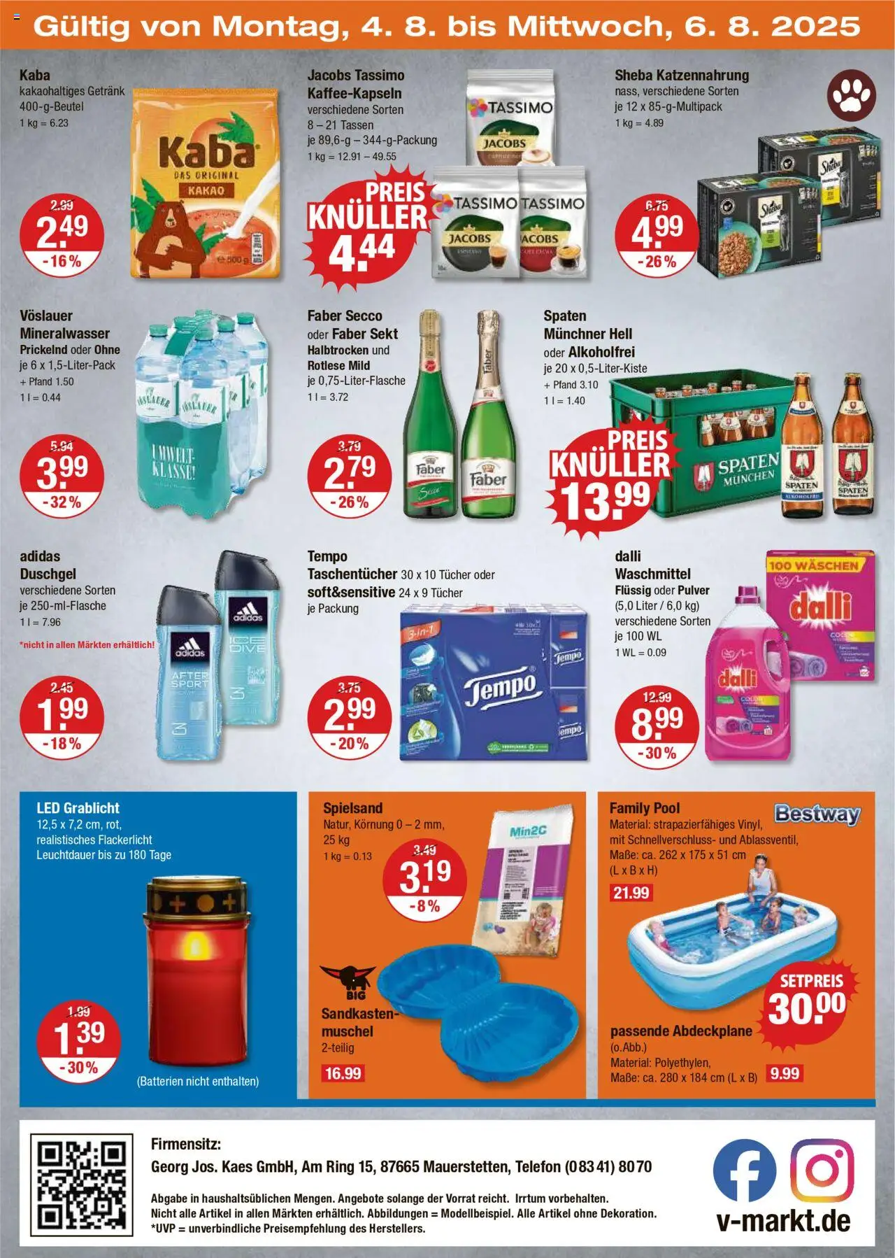V-Markt - Schwaben/Oberbayern - gültig ab dem 31.07.2025 | Seite: 20 | Produkte: Sheba, Mineralwasser, Duschgel, Tempo