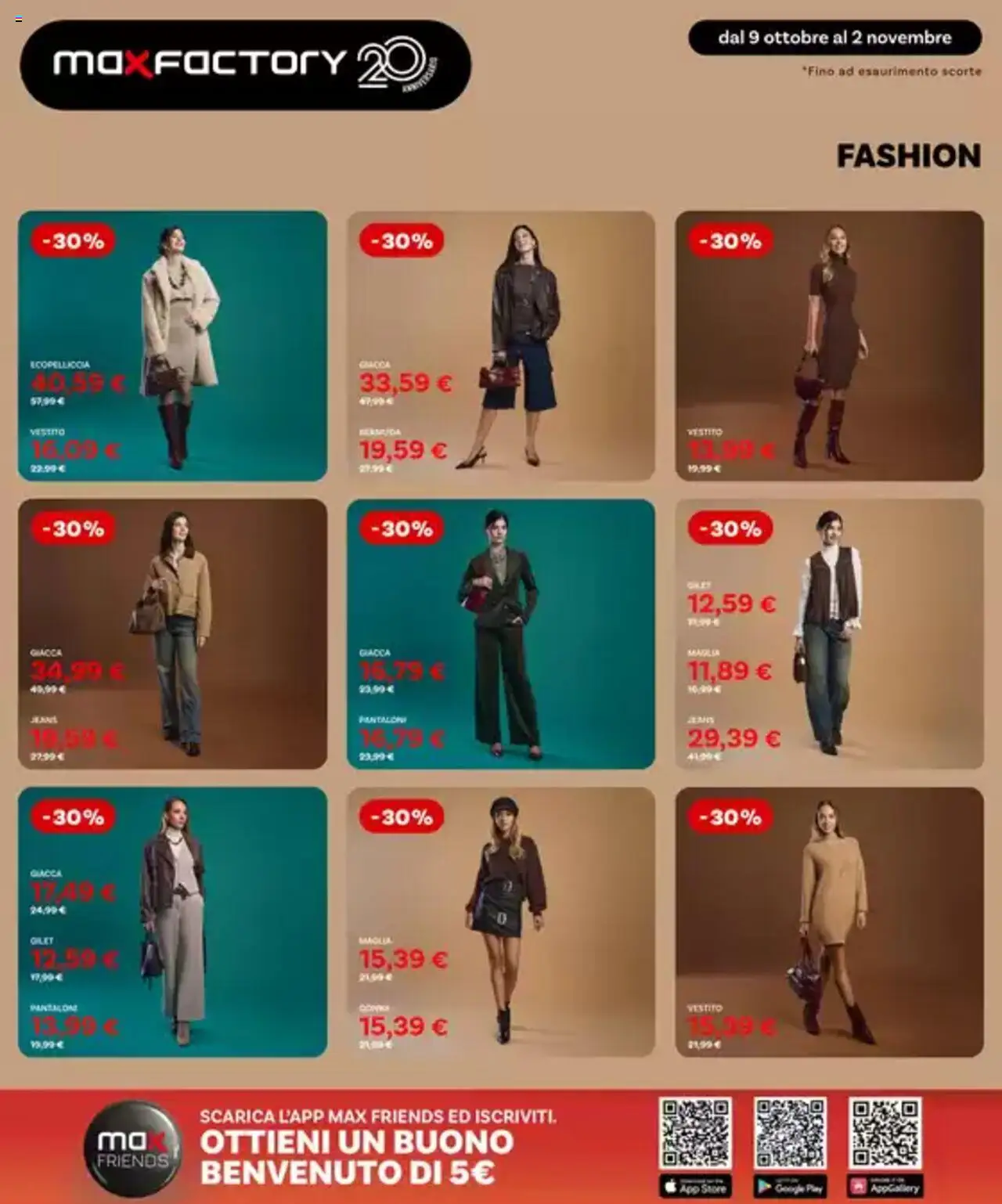 Volantino Max Factory del 09.10.2025 | Pagina: 3 | Prodotti: Giacca, Pantaloni, Bermuda, Vestito