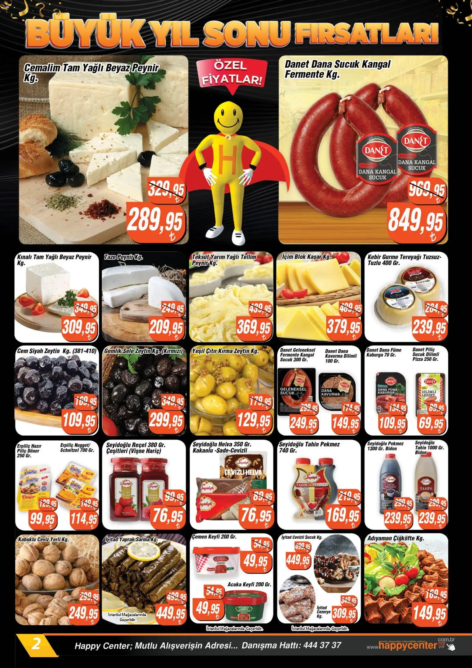 Happy Center - Katalog - 10.12.2025 tarihinden itibaren geçerlidir | Sayfa: 2 | Ürünler: Döner, Pizza, Ceviz, Dana füme