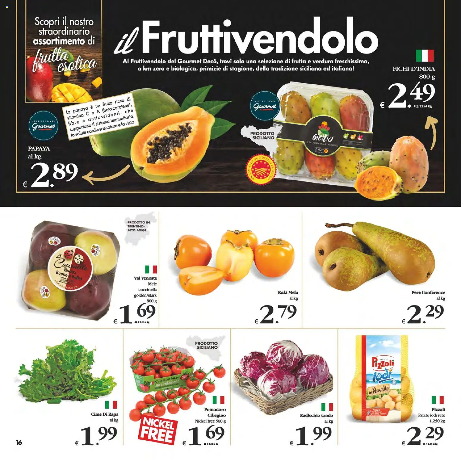 Volantino Decò del 24.10.2025 | Pagina: 16 | Prodotti: Mele, Patate, Frutta, Pomodoro