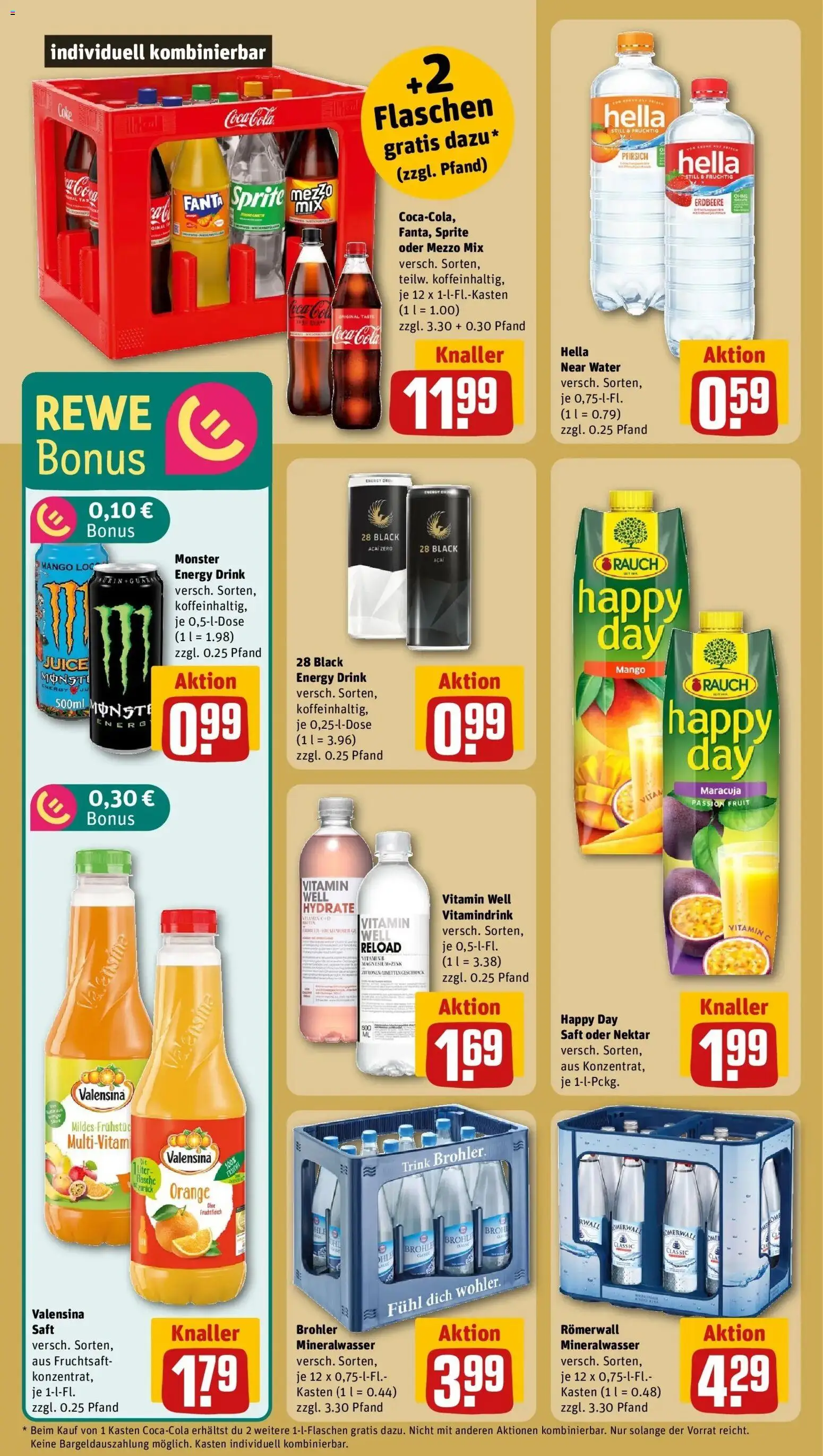 Rewe Prospekt Windeck / Dattenfeld	 – gültig ab 09.03.2026 | Seite: 16 | Produkte: Coca cola, Mineralwasser, Hella, Fruchtsaft