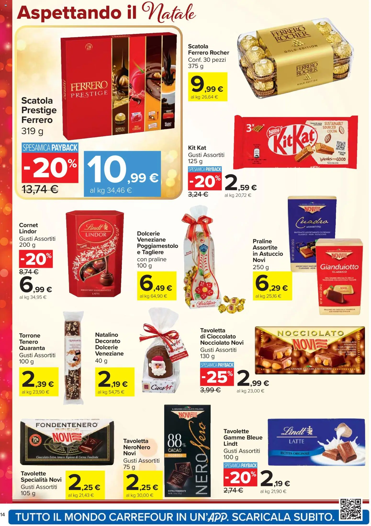 Volantino Carrefour del 02.12.2025 | Pagina: 14 | Prodotti: Cioccolato, Tagliere, Cacao, Amaro